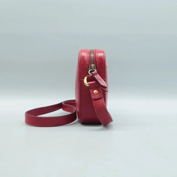 100% Authentic GUCCI Animalier Red Leather Shoulder Bag 571-091024 - Picture 4 of 12